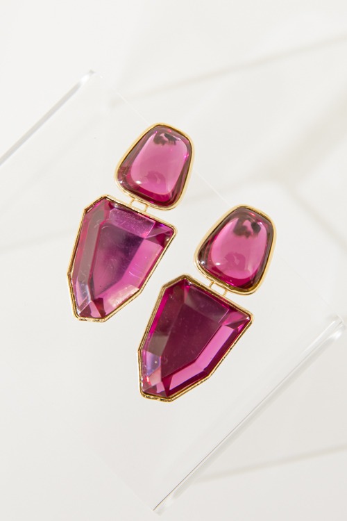 Linked Stone Earring, Fuchsia - 01-4.jpg
