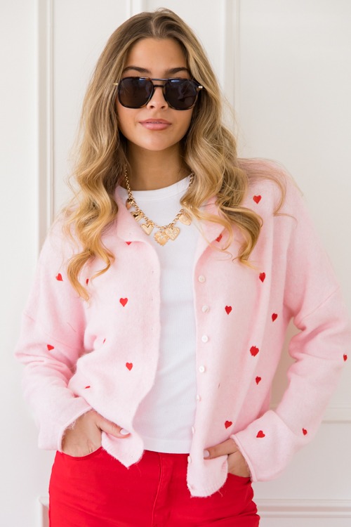 Heart Embroidery Button Sweater - 0110-259p.jpg