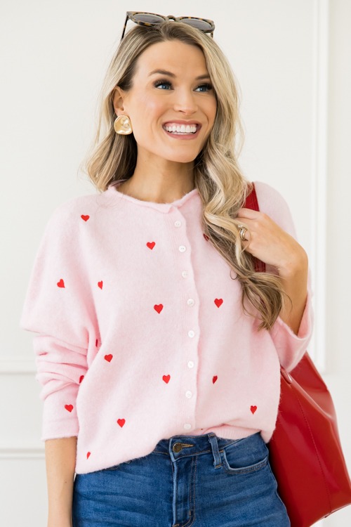 Heart Embroidery Button Sweater - 0110-260h.jpg