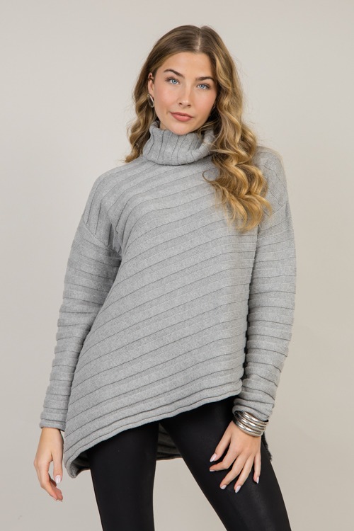 Asymmetric Hem Sweater, H. Grey - 0115-64p.jpg