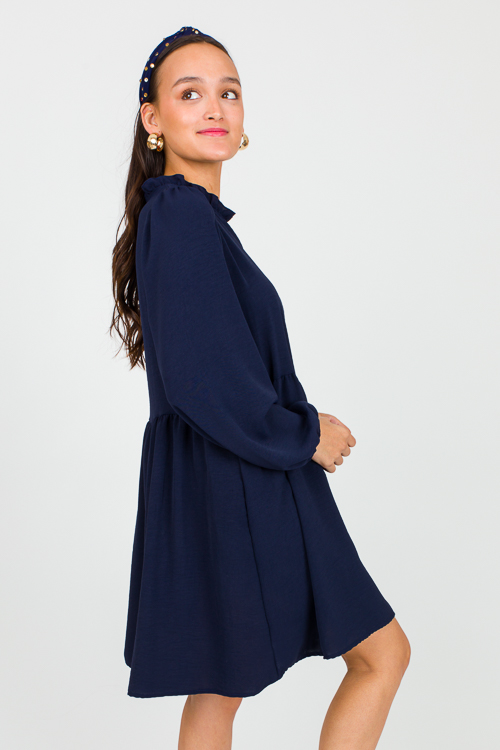 Emmett Babydoll Dress, Navy - New Arrivals - The Blue Door Boutique