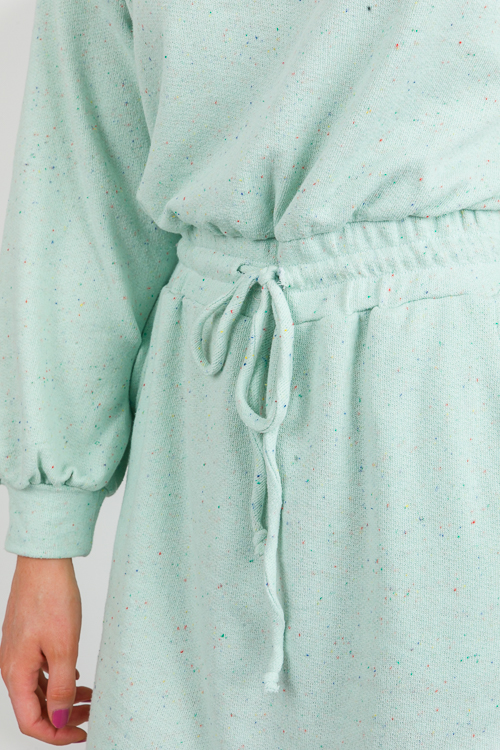Multi Sprinkle Knit Dress, Mint