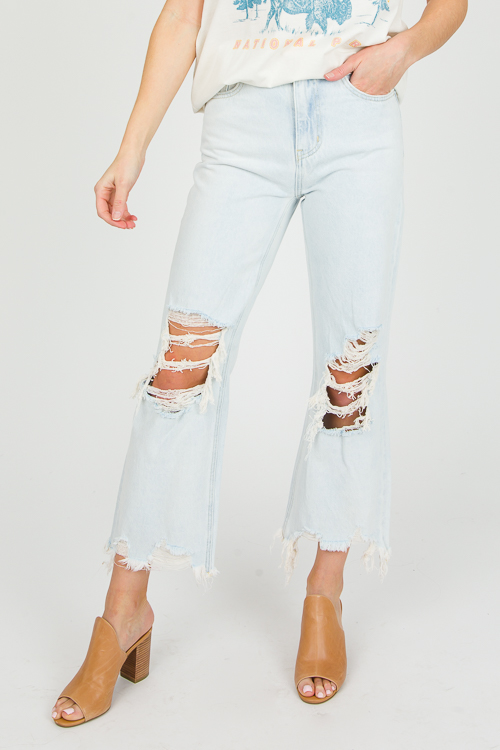 Leslie Distress Jeans, Light