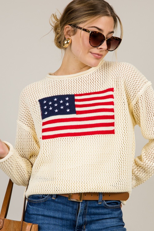 USA Flag Crochet Sweater, Natur - 0127-117p.jpg