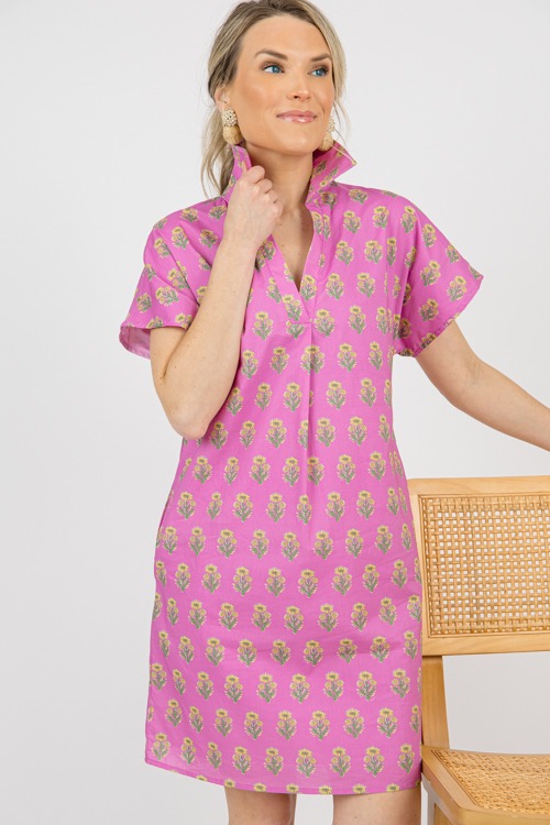Block Print Collared Dress, Purple - 0206-41p.jpg