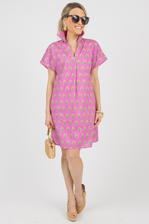 Block Print Collared Dress, Purple - 0206-46.jpg
