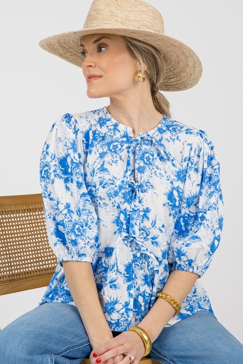 Blue Floral Tie Top - 0212-1p.jpg