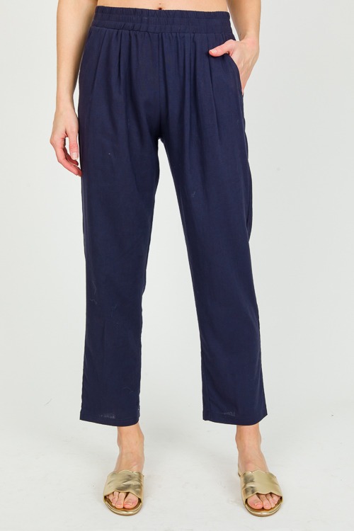 Nolan Linen Pants, Navy