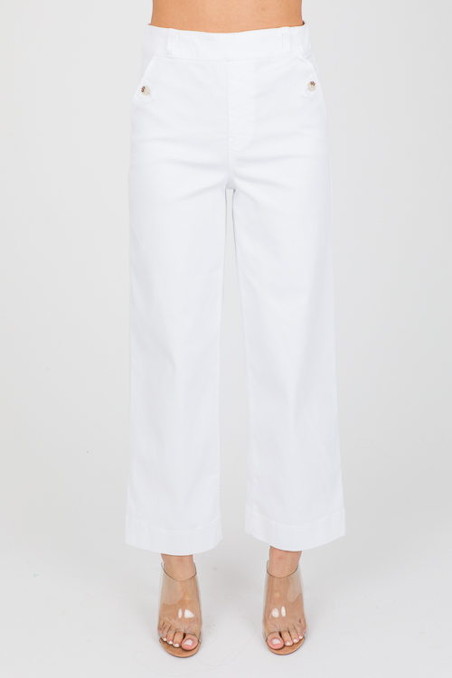 spanx white twill pants