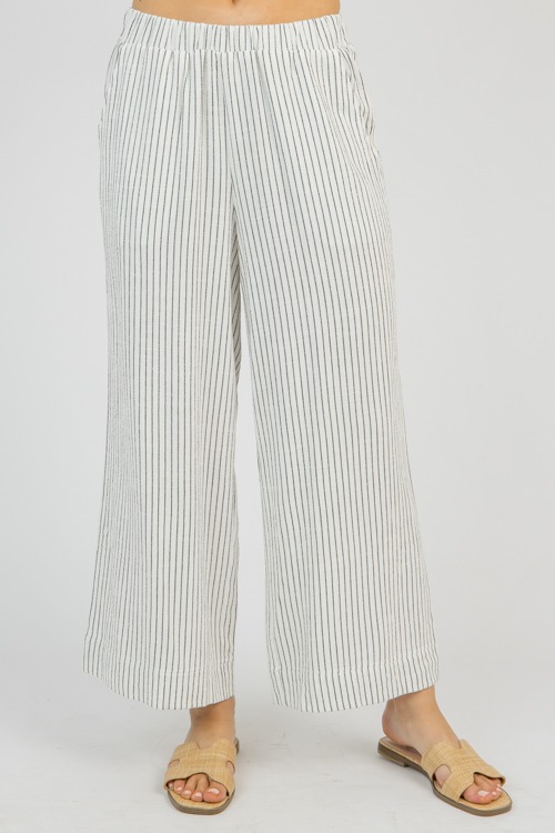 Linen Striped Pants,Ivory/Black - 0311-31h.jpg