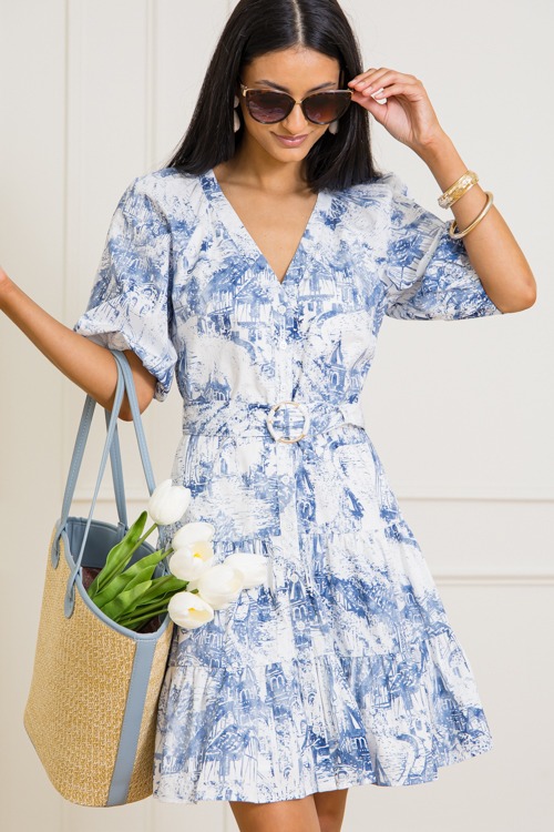 Toile Buckle Belt Dress - 0313-395p.jpg