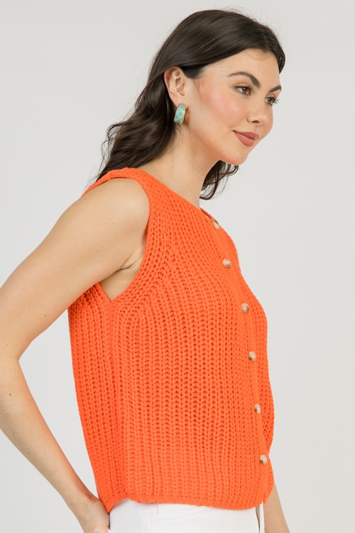 Button Up Sweater Tank, Papaya - 0318-26.jpg