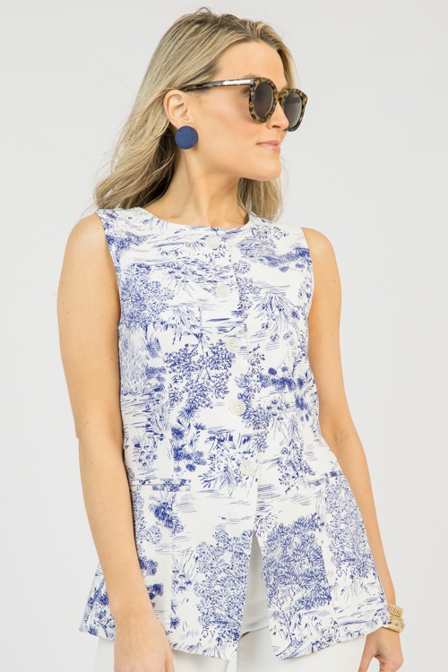 Blue Print Linen Vest - 0320-81.jpg