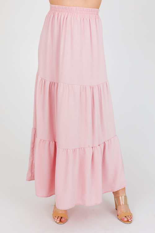 Lorna Maxi Skirt, Dusty Pink - SALE - The Blue Door Boutique
