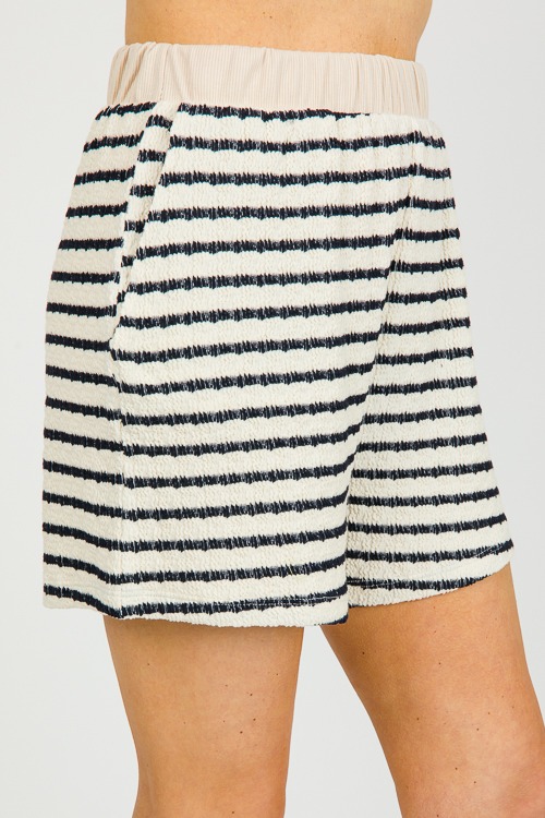 Textured Stripe Shorts