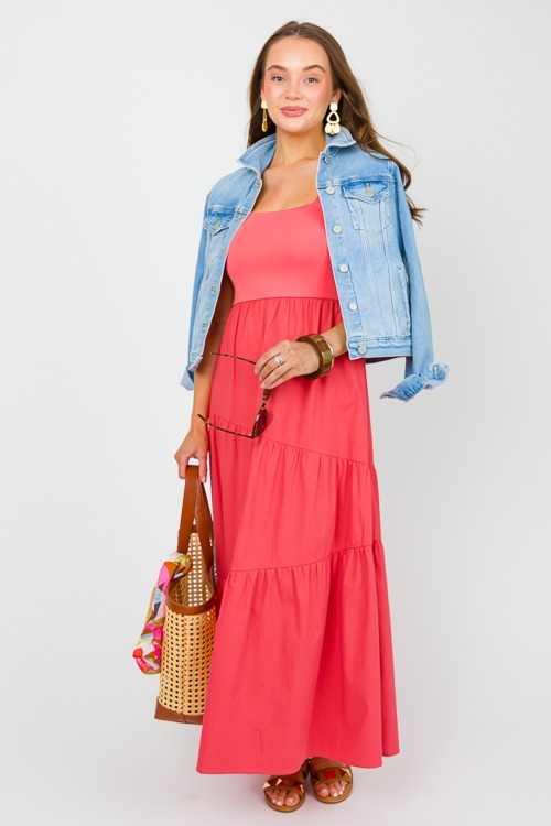 Marlena Mix Media Maxi, Coral