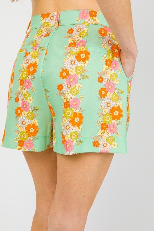 Daisy Print Shorts, Sage - 0328-28.jpg