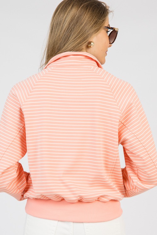 Banded Snap Top, Peach/Cream - 0403-21.jpg