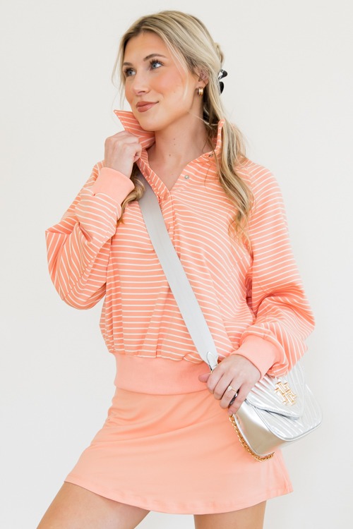 Banded Snap Top, Peach/Cream - 0404-2.jpg
