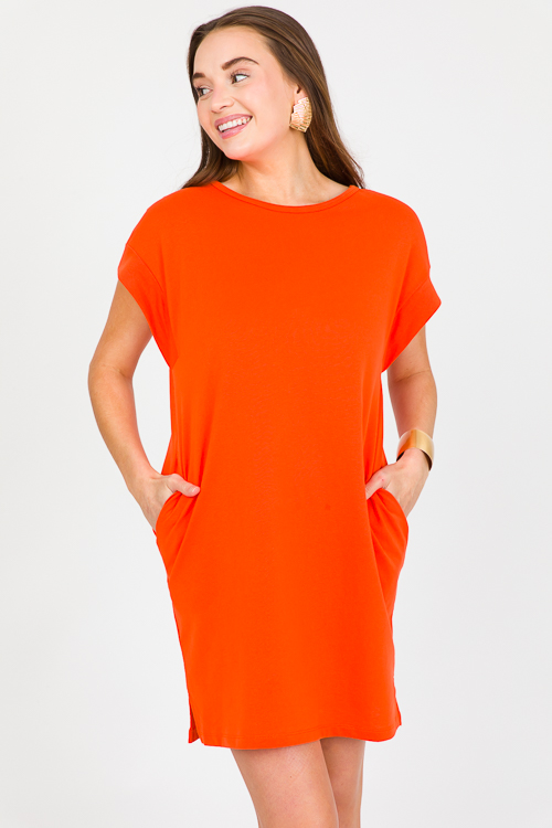 Morgan T-Shirt Dress, Orange