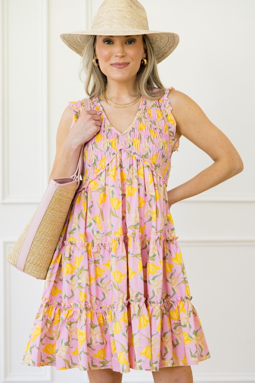 Daffodil Smock Dress, Pink/Yellow - 0414-77p.jpg