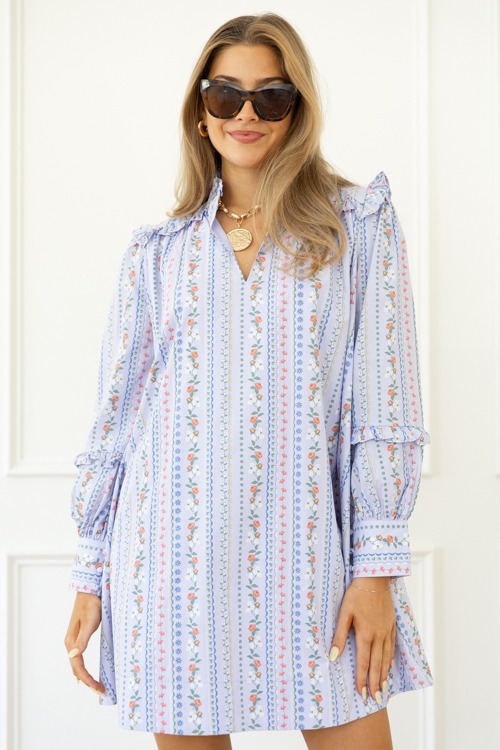 French Floral Vine Dress, Periwinkle - 0416-4.jpg