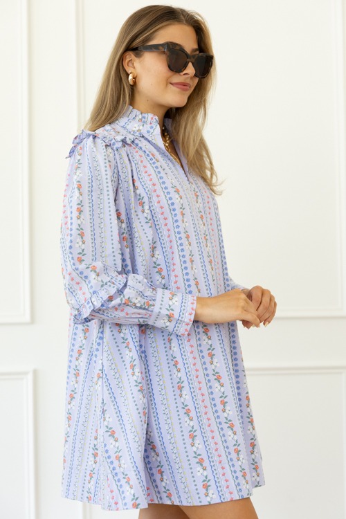 French Floral Vine Dress, Periwinkle - 0416-6.jpg