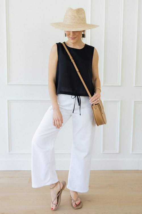 Draw Hem Linen Tank, Black - 0417-184.jpg