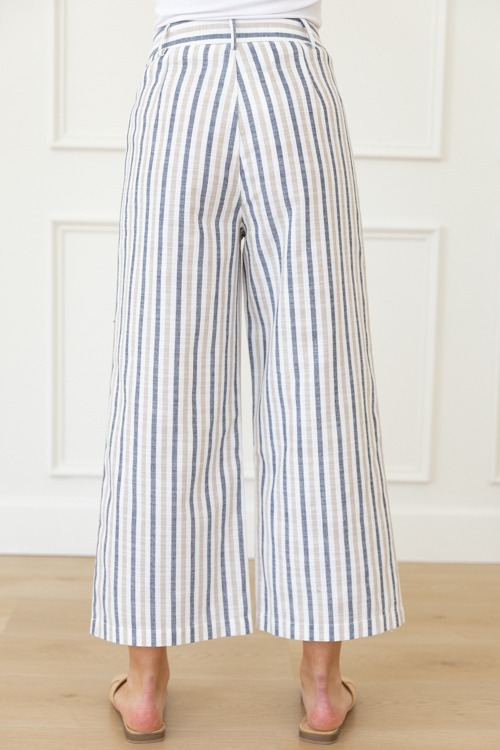 Striped Linen Pocket Pants, Tan - 0421-214.jpg