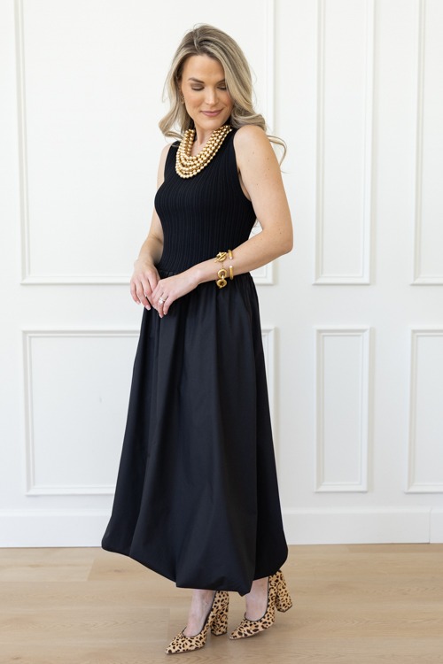 Mix Media Bubble Dress, Black - 0421-220.jpg