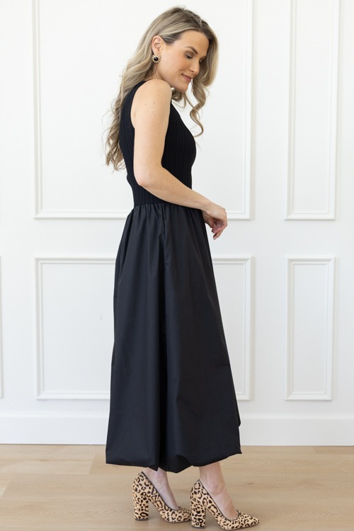 Mix Media Bubble Dress, Black - 0421-221.jpg