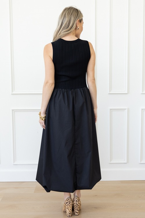 Mix Media Bubble Dress, Black - 0421-222.jpg