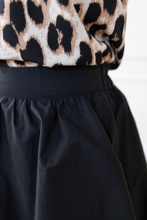 Bubble Hem Mini Skirt, Black - 0424-92.jpg