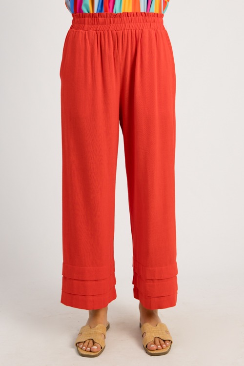 Pleat Detail Linen Pants, Poppy - 0502-127.jpg