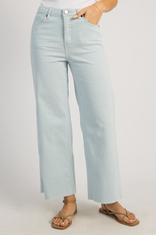 Raw Hem Wide Leg Pants, Snow Blue - 0502-146p.jpg