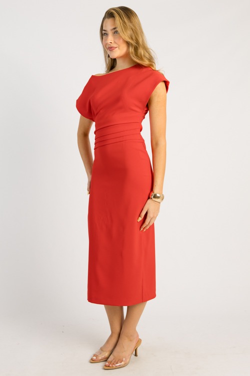 Pleated Waist Midi, Red - 0502-73.jpg