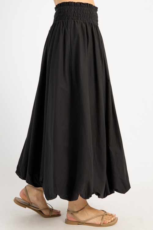 Bubble Hem Maxi Skirt, Black - 0505-177p.jpg