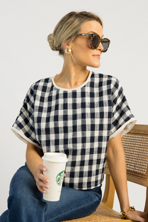 Gingham Tweed Top, Navy - 0508-139p.jpg