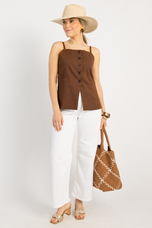 Button Up Vest Tank, Chocolate - 0515-5.jpg