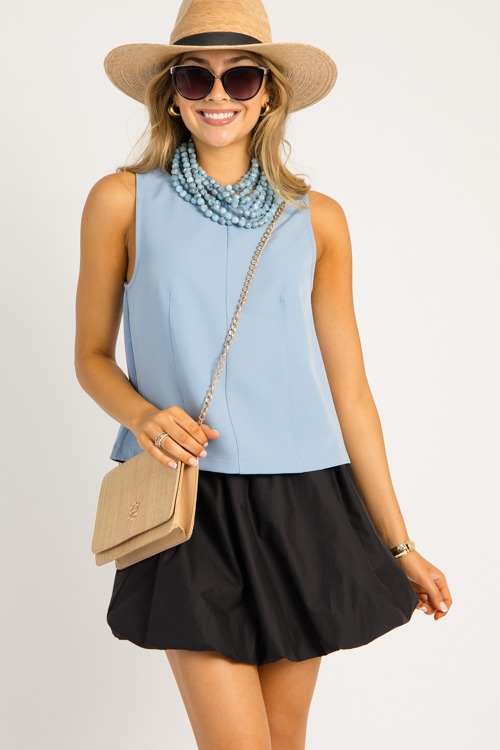 Bubble Hem Mini Skirt, Black - 0519-105p.jpg