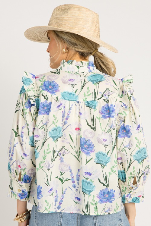 Painted Floral Button Top, Blue - 0522-57.jpg