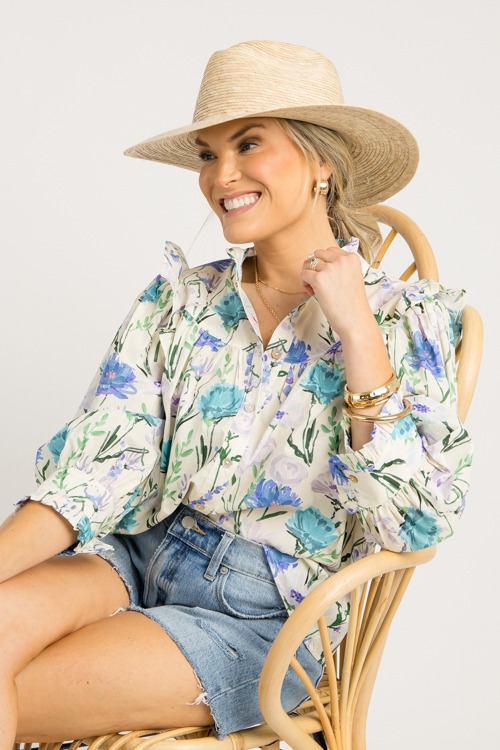 Painted Floral Button Top, Blue - 0522-59.jpg