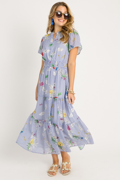 Tropic Blooms Stripe Maxi, Blu - 0528-28.jpg