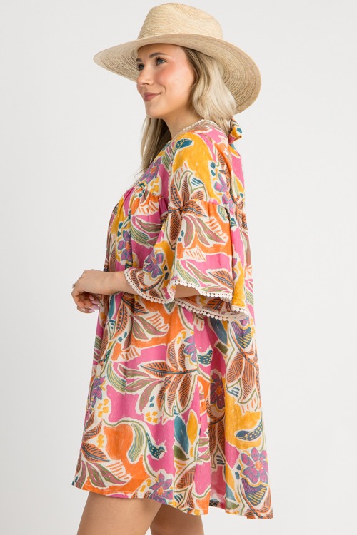 Floral Tie Back Dress, Crm Mult - 0530-62.jpg