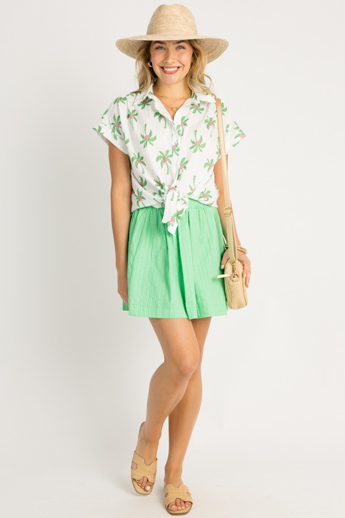 Pleated Mini Skirt, Green Apple - 0602-28.jpg