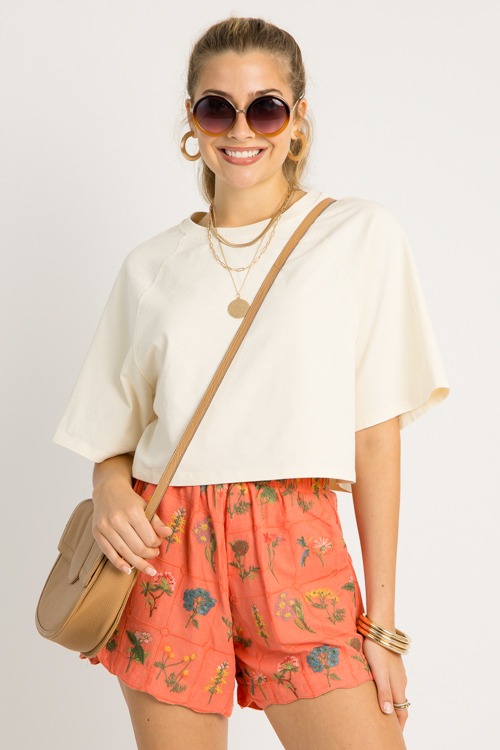 Floral Embroidery Shorts, Coral - 0602-96p.jpg
