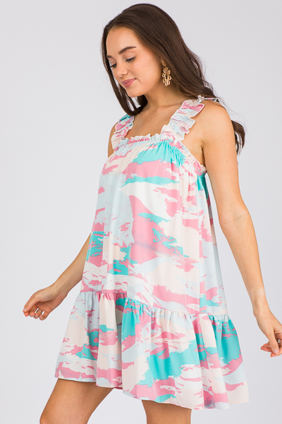 Sea Glass Dress, Pink Combo