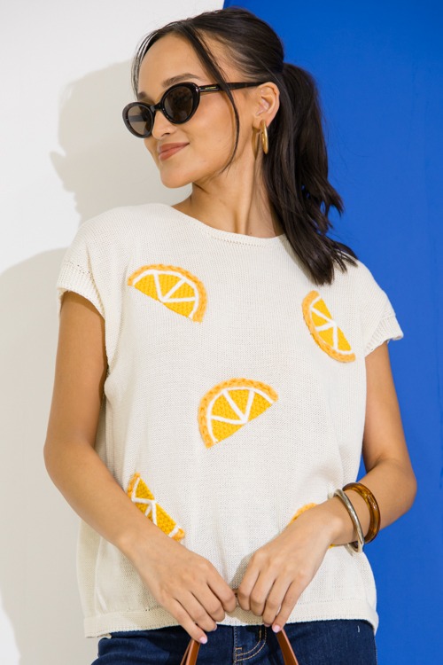 Orange Slice Sweater Top, Cream - 0616-159.jpg