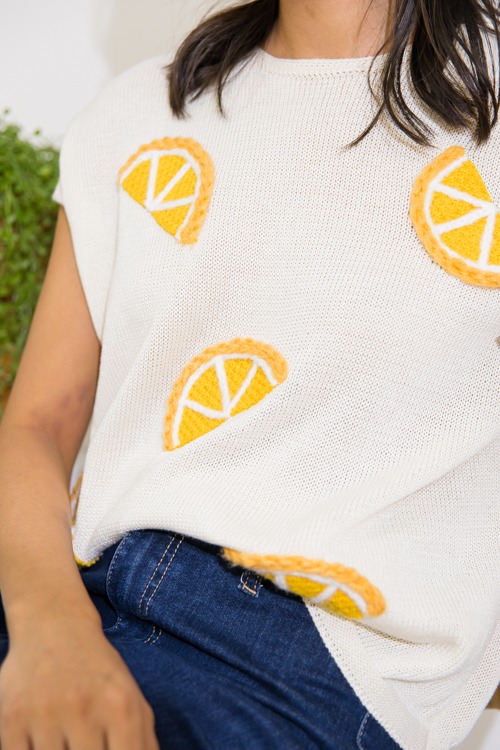 Orange Slice Sweater Top, Cream - 0616-163.jpg