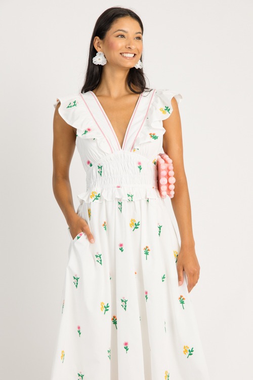 Petal & Gold Bud Earrings, White - 0616-4.jpg